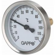 Термометр биметаллический с погружной гильзой Gappo G1474 1/2